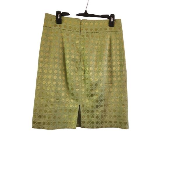 Antonio Melani shimmer Green retro print pencil skirt size 6 - Picture 2 of 8